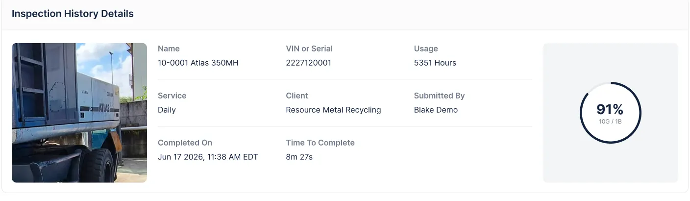 Digital inspection interface in ReSparkPM
