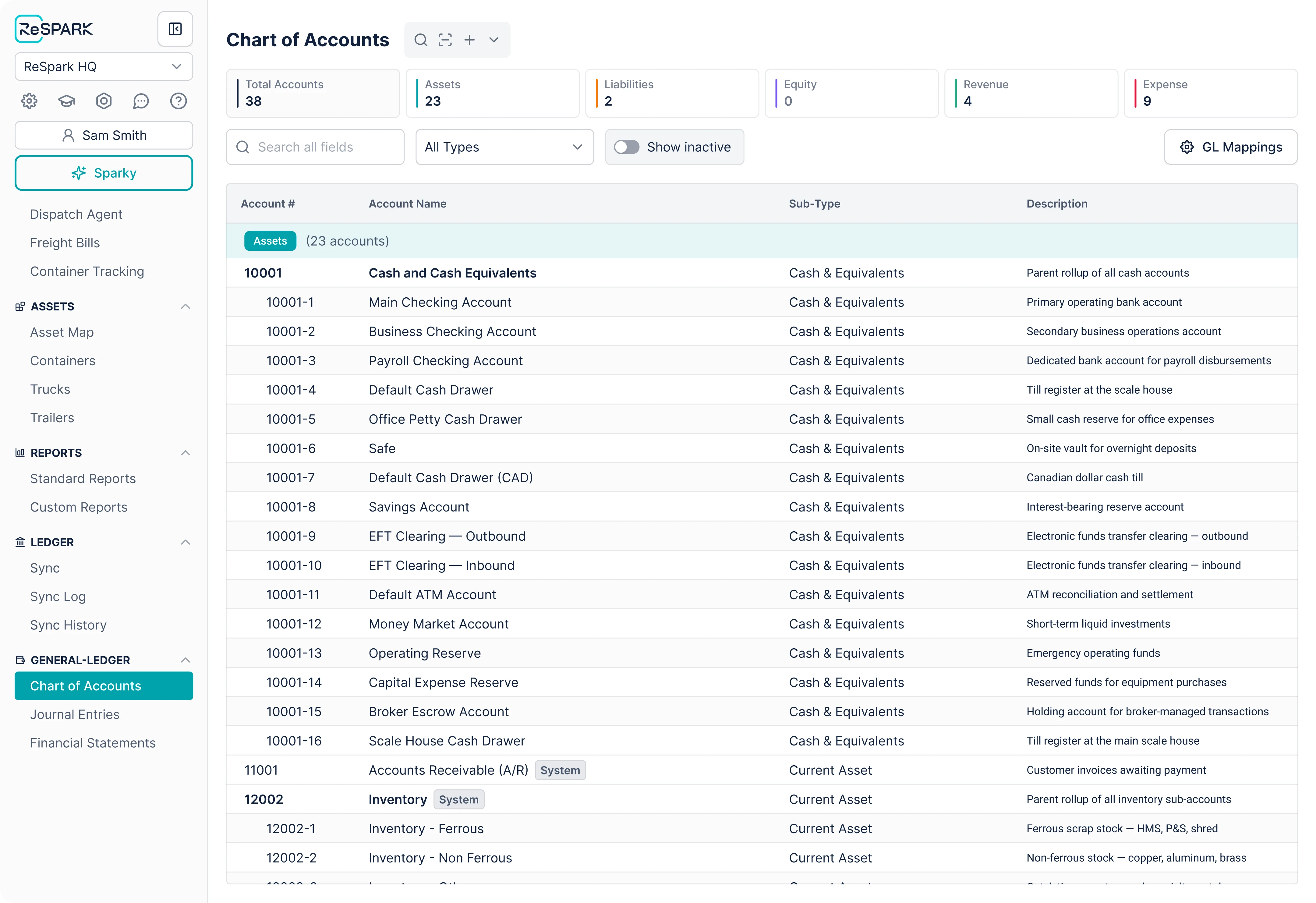 ReSpark finance — AP/AR, payments, and settlements